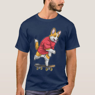 Corgi Skater Skateboard T-Shirt