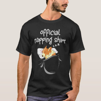 Corgi Sleeping Women Pajamas Outfit Nap Pjs Nappin T-Shirt