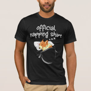 Corgi Sleeping Women Pyjamas Outfit Nap Pjs Nappin T-Shirt