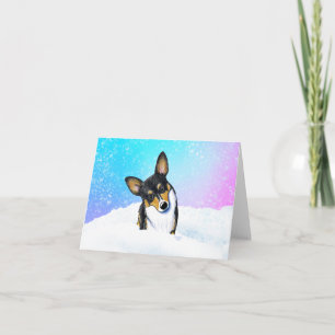 Corgi Snow Globe Card