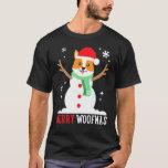 Corgi Snowman Cute Dog Mum Dad Christmas T-Shirt<br><div class="desc">Corgi Snowman Cute Dog Mum Dad Christmas</div>