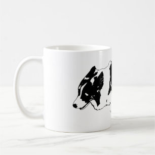 Corgi sprint, winter sparkle coffee mug