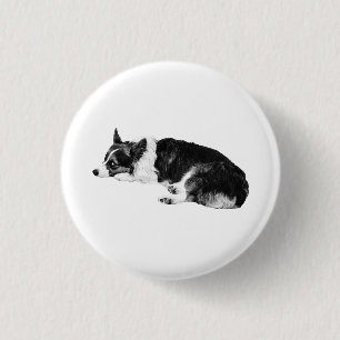 Corgi Subtle Tone 3 Cm Round Badge