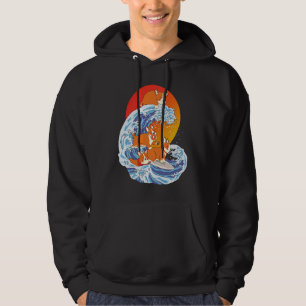 Corgi Surfer Surfing Surf Board Corgi Hoodie