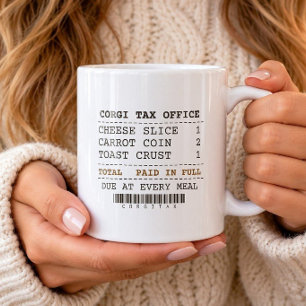 Corgi Tax One Cheese Slice Funny Coffee Mug