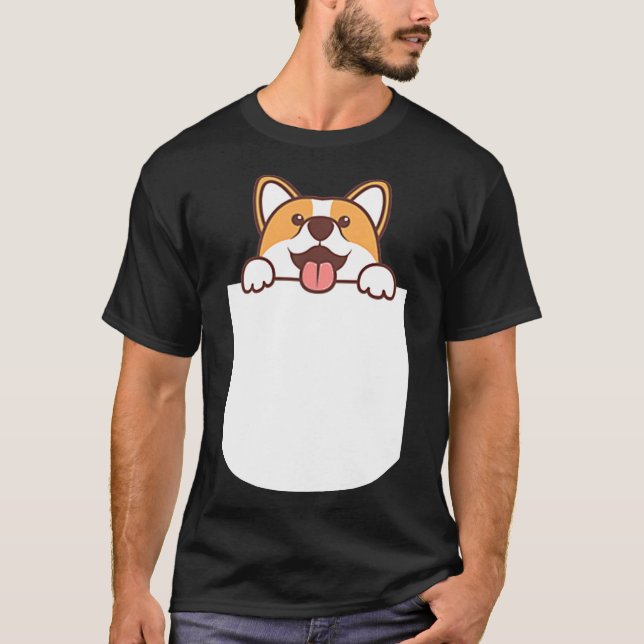 Corgi Tee Pocket Corgi Owner Birthday   (Front)
