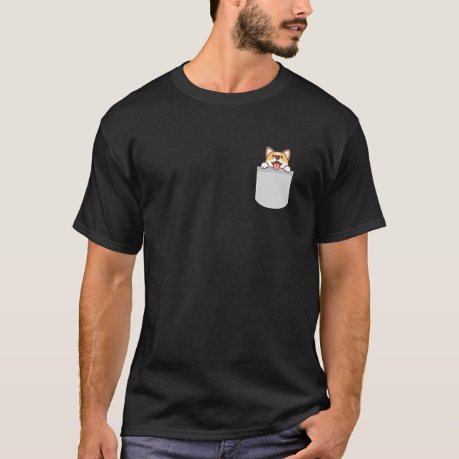 Corgi Tee Pocket Corgi Owner Birthday (Front)