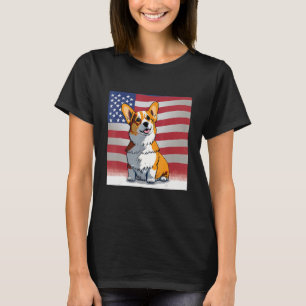 Corgi tees Corgi dog with American flag USA patrio