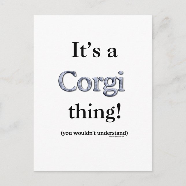 Corgi Thing Postcard (Front)