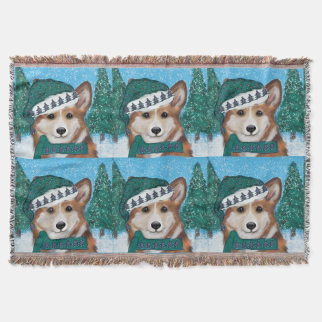 Corgi Throw Blanket (Front)