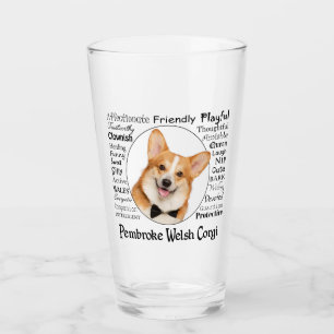 Corgi Traits Glass Tumbler