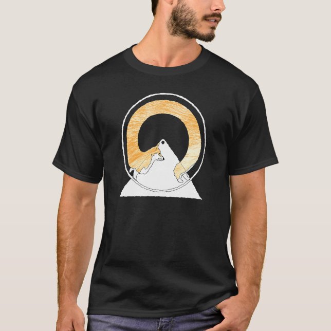 Corgi Tread Wheel Workout T-Shirt (Front)