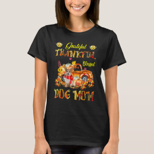 Corgi Truck Pumpkin Thankful Grateful Blessed Dog T-Shirt