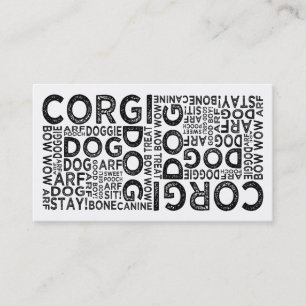 Corgi Typography Business Card