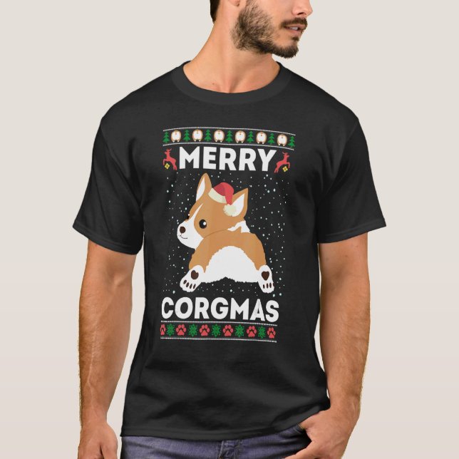 Corgi Ugly Christmas Sweater Style Merry Corgmas S (Front)