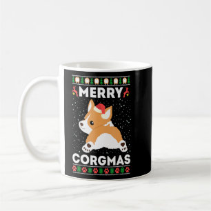 Corgi Ugly Christmas Sweater Style Merry Corgmas S Coffee Mug