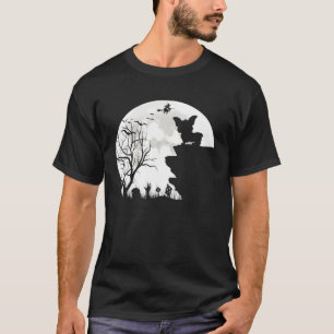 Corgi Under Moon Halloween Dog T-Shirt