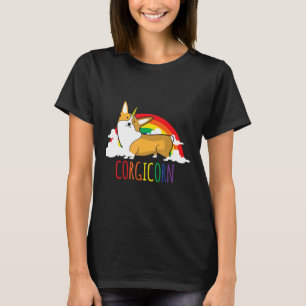 Corgi Unicorn Dog Rainbow Corgicorn T-Shirt