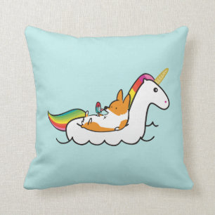 Corgi Unicorn Floatie Pillow