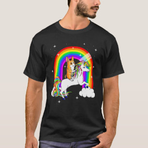 Corgi Unicorn Kids Space Galaxy Corgicorn Rainbow T-Shirt