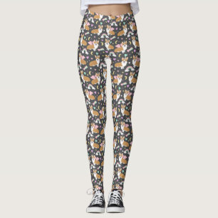 Corgi Unicorn Pastel Leggings - grey