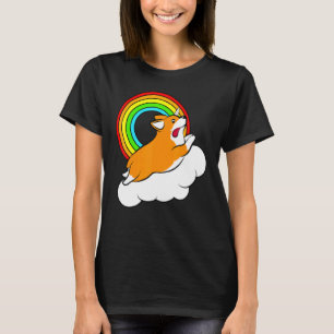 Corgi Unicorn Rainbow T-Shirt