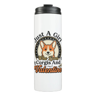 Corgi Valentine Design for Dog Lovers_1 Thermal Tumbler