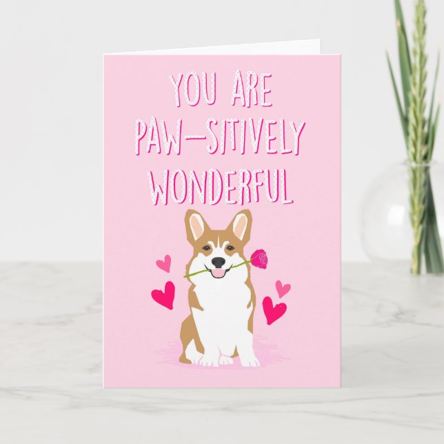 Corgi Valentine's Day Card (Front)