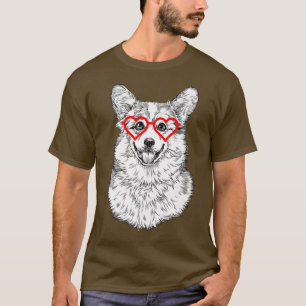 Corgi Valentines Day Dog mom Dog Lover  T-Shirt