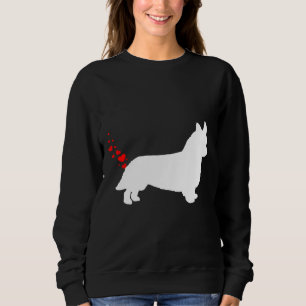 Corgi Valentines Day Heart Farts Corgi Owner Long Sweatshirt