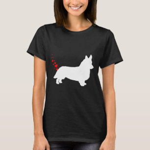 Corgi Valentines Day Heart Farts Corgi Owner Long T-Shirt