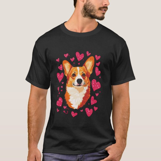 Corgi Valentines Day T-Shirt (Front)