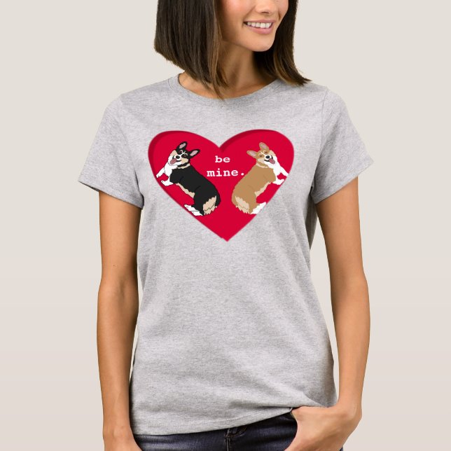 Corgi Valentines Day  T-Shirt (Front)
