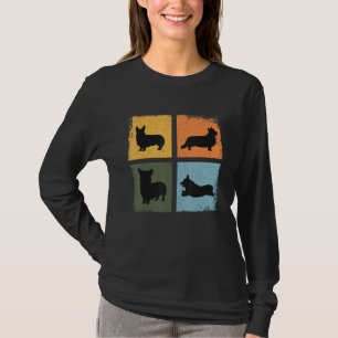 Corgi Vintage Retro Style Dog Silhouette Corgi Lov T-Shirt