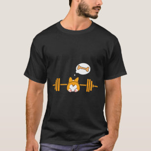 Corgi Weight Lifting Deadlift Men Fitness Gym Work T-Shirt