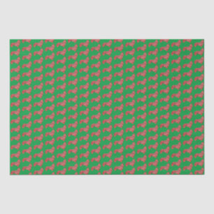 Corgi Welsh Christmas Dog Cute Silhouette Green Tissue Paper