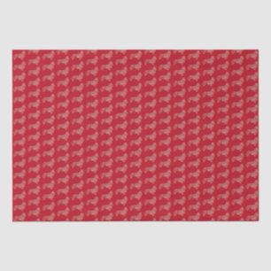 Corgi Welsh Christmas Dog Cute Silhouette Red Tissue Paper