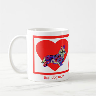 Corgi Welsh Dog Red Valentine’s Day Heart Coffee Mug