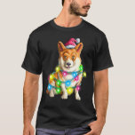 Corgi Welsh Santa Christmas Tree Lights For Dog T-Shirt<br><div class="desc">Corgi Welsh Santa Christmas Tree Lights For Dog</div>