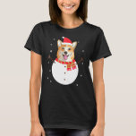 Corgi Welsh Snowman Christmas Gif T-Shirt<br><div class="desc">Corgi Welsh Snowman Christmas Gif</div>