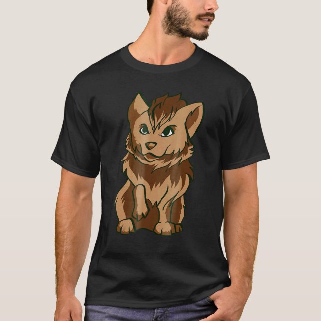 Corgi Werewolf Cute Wolf Halloween T-Shirt (Front)