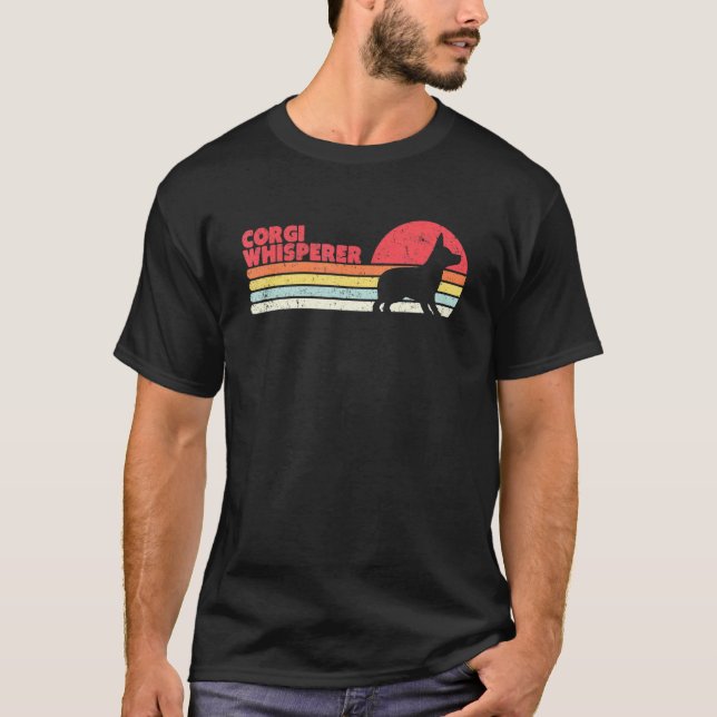 Corgi Whisperer Retro T-Shirt (Front)