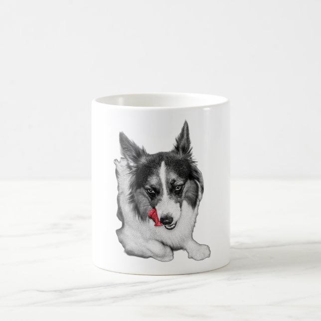 Corgi Wink in Red Coffee Mug (Center)