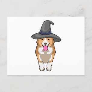 Corgi Witch Postcard