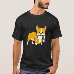 Corgi With Genderqueer Pride Flag T-Shirt