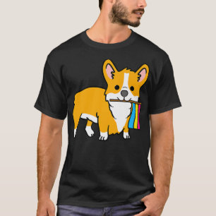 Corgi With Panseual Pride Flag-661 T-Shirt