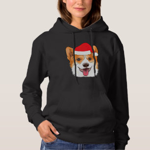 Corgi With Santa Claus Hat Dog Christmas Hoodie