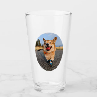 Corgi with Shoes Glass