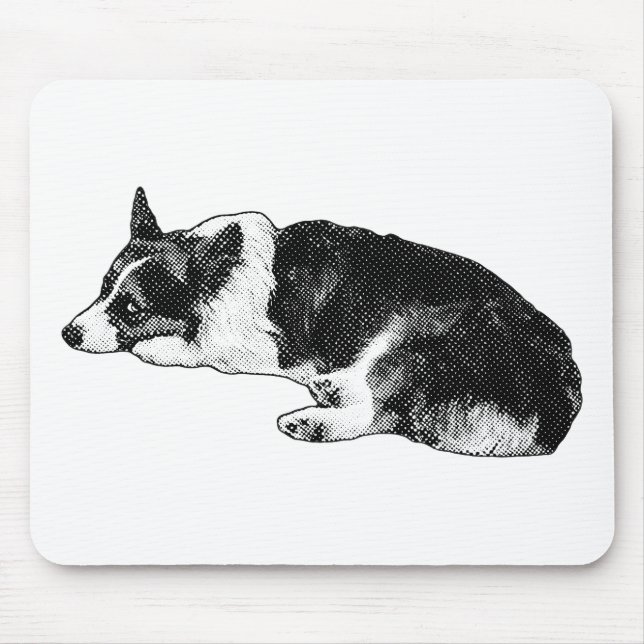 Corgi with Strong Gaze Mouse Pad (Front)
