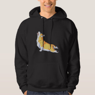 Corgi Yoga Women Namaste Spiritual Meditation Chak Hoodie